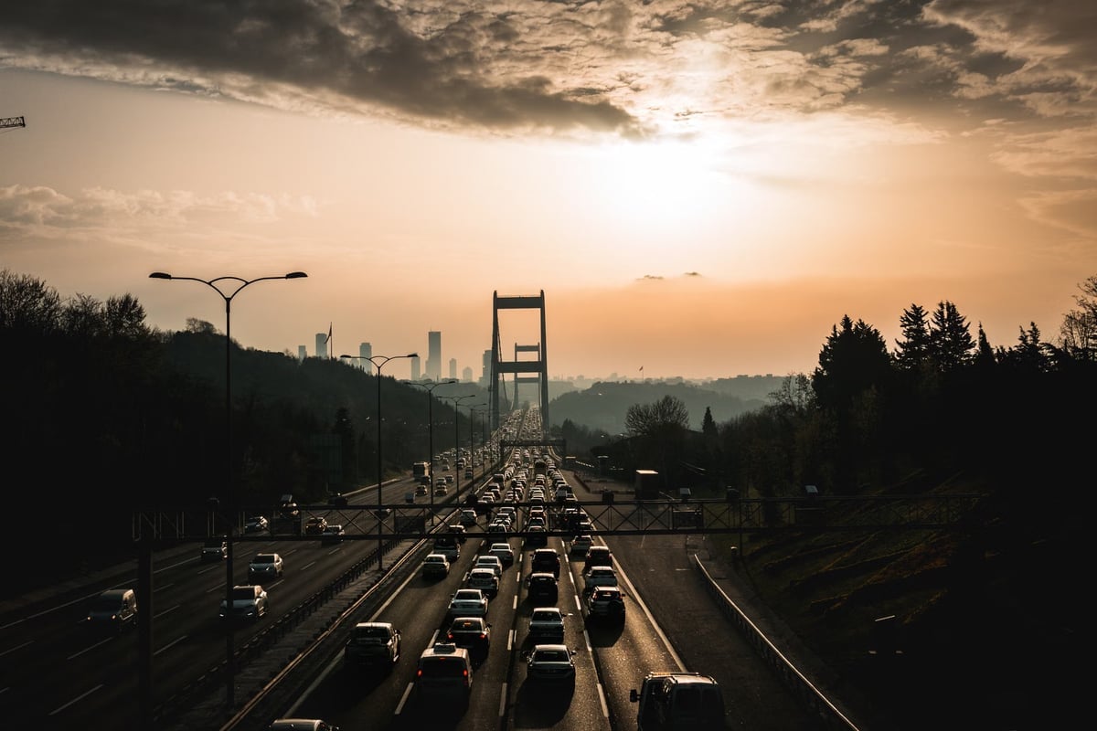 İstanbul'da trafik yoğunluğu yüzde 36