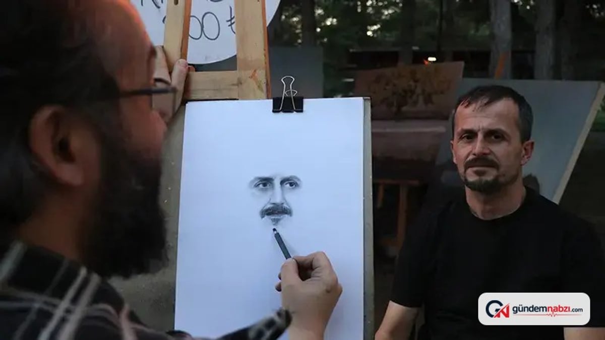 bob ross'tan esinlenen mahmut elmalı portre sanatçısı oldu