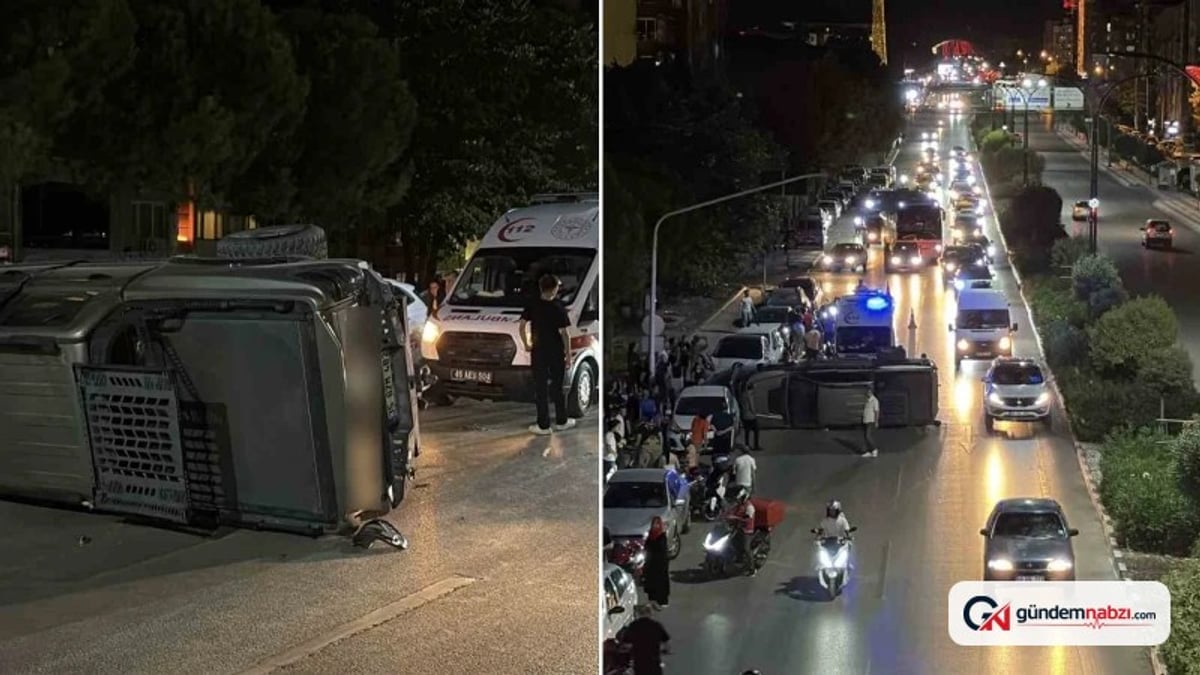 Manisa'da makas atan sürücü 5 araca çarpıp kaçtı
