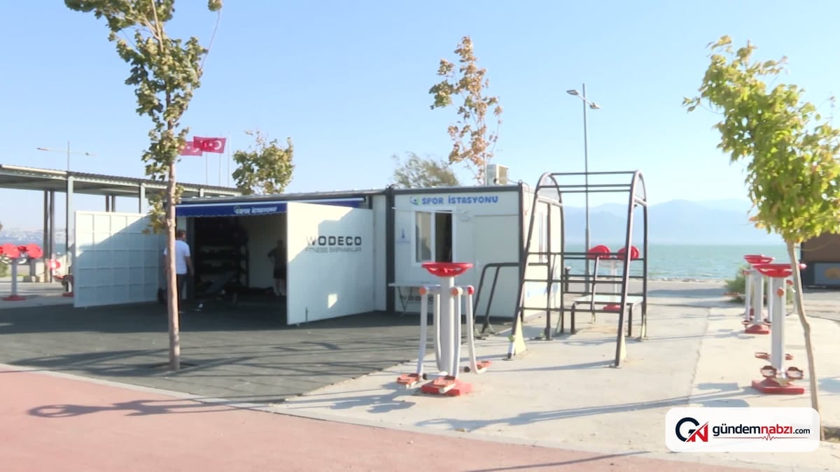 İzmir'de Bostanlı spor İstasyonu'na Gym Container eklendi