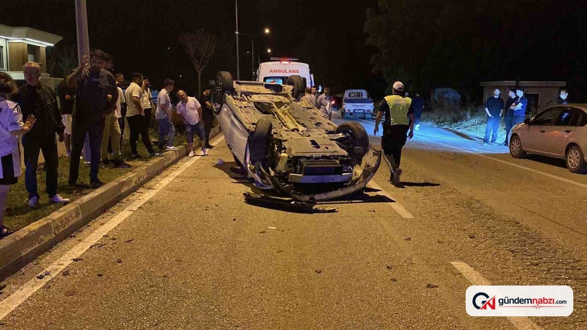 Bursa İnegöl'de otomobil takla attı: 2 yaralı