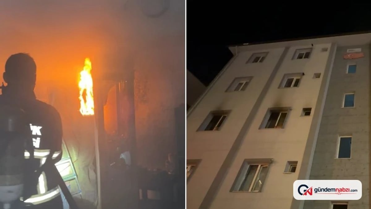 Karabük'te Apartman yangınında iki kişi dumandan etkilendi