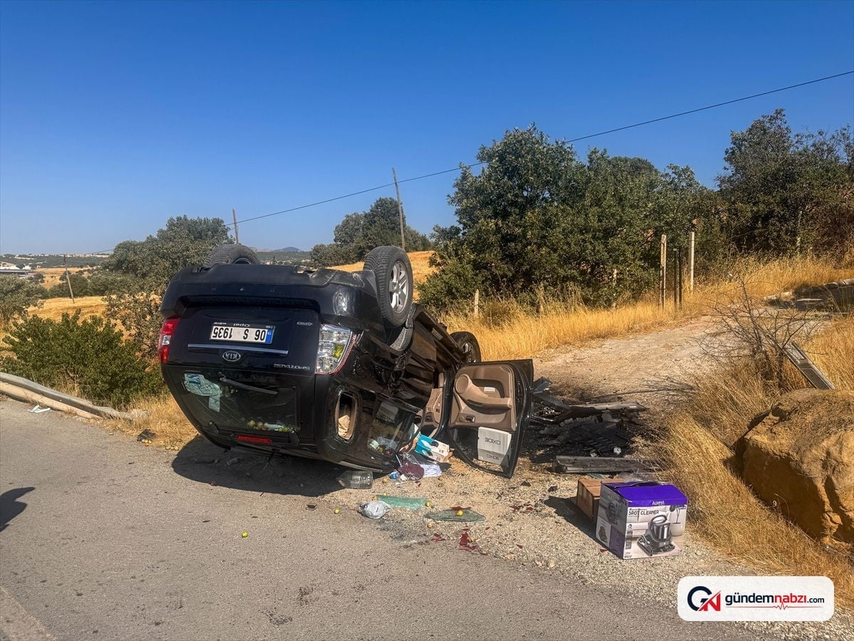 Uşak'ta takla atan otomobilin sürücüsü hayatını kaybetti