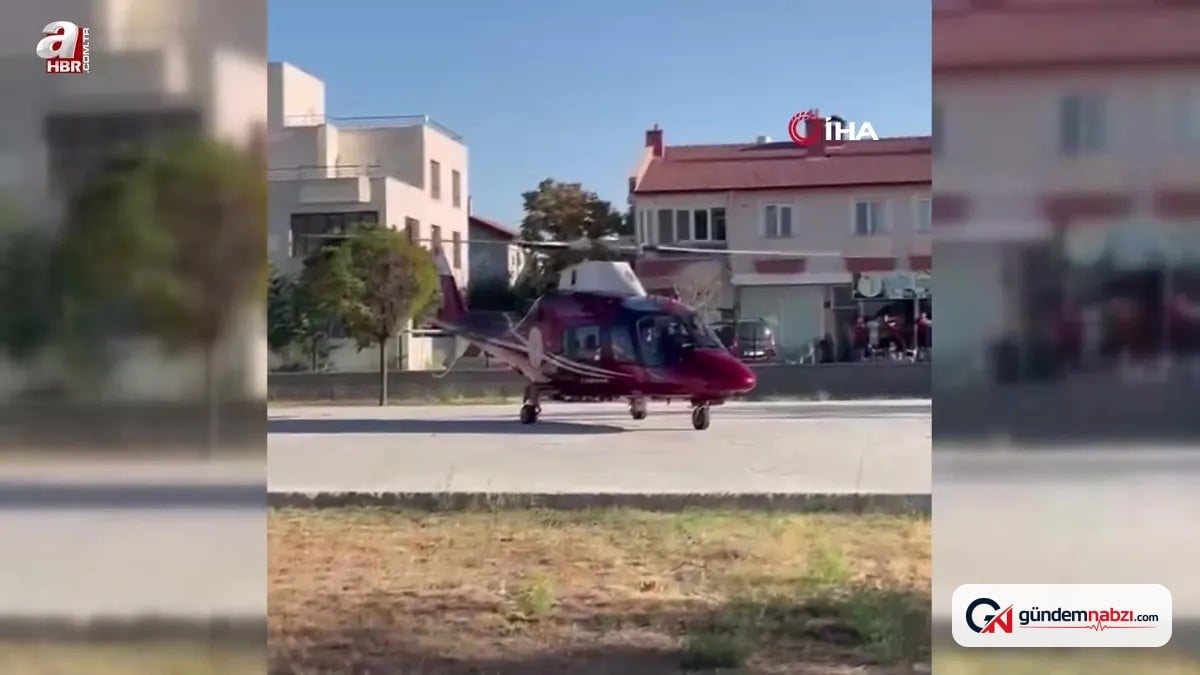 Kalp krizi geçiren hasta hava ambulansıyla Konya'ya sevk edildi