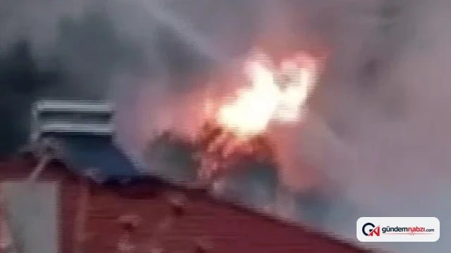 Burdur'da samanlıkta çıkan yangın eve sıçradı