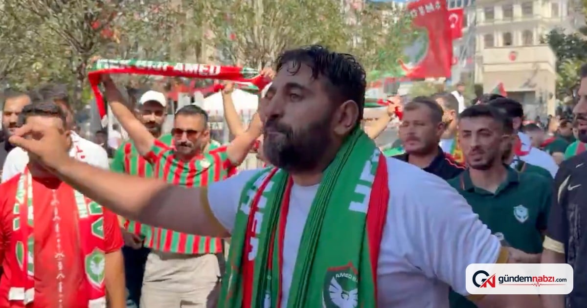 Amedspor taraftarı Şişhane Meydanı'nda sözler söyledi