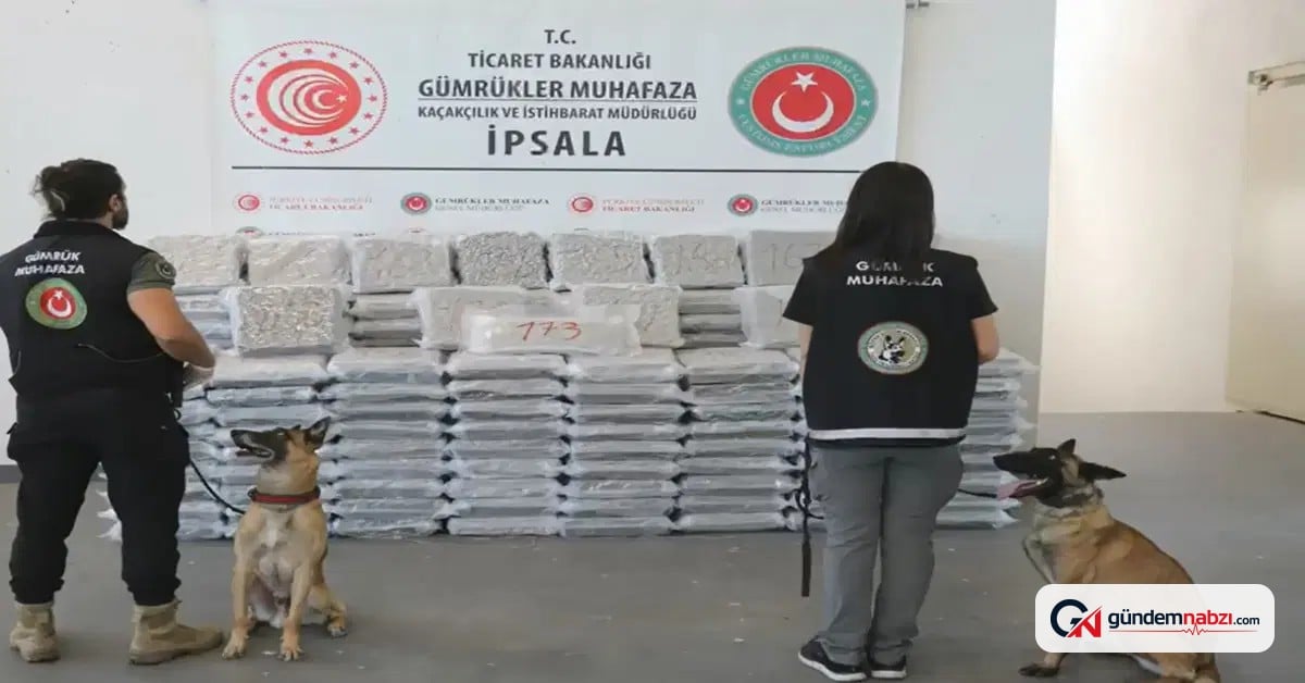 Edirne İpsala Gümrük Kapısı'nda 387 kilo uyuşturucu ele geçirildi