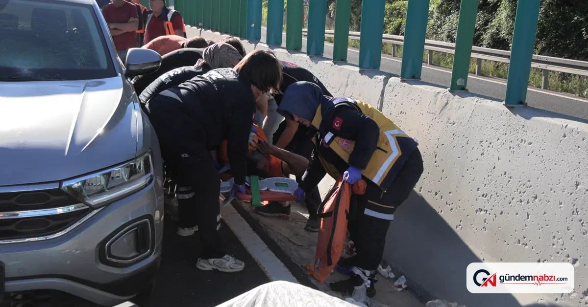 Bolu'da otomobil işçiye çarptı, ağır yaralandı