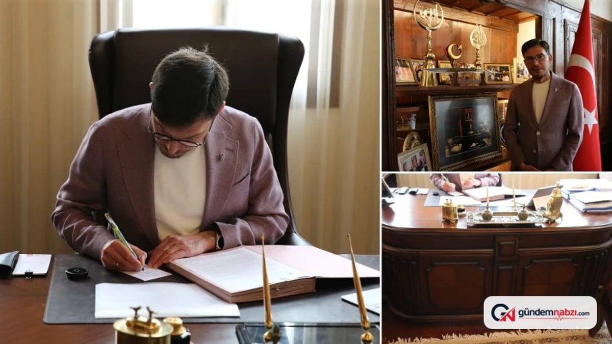 Mehmet Kemal Yazıcıoğlu, babasının makamında başkanlık yapıyor