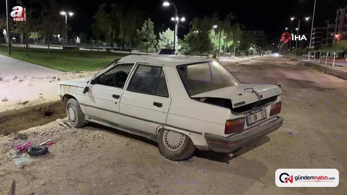 Aksaray'da takla atan otomobilin sürücüsü yara almadı