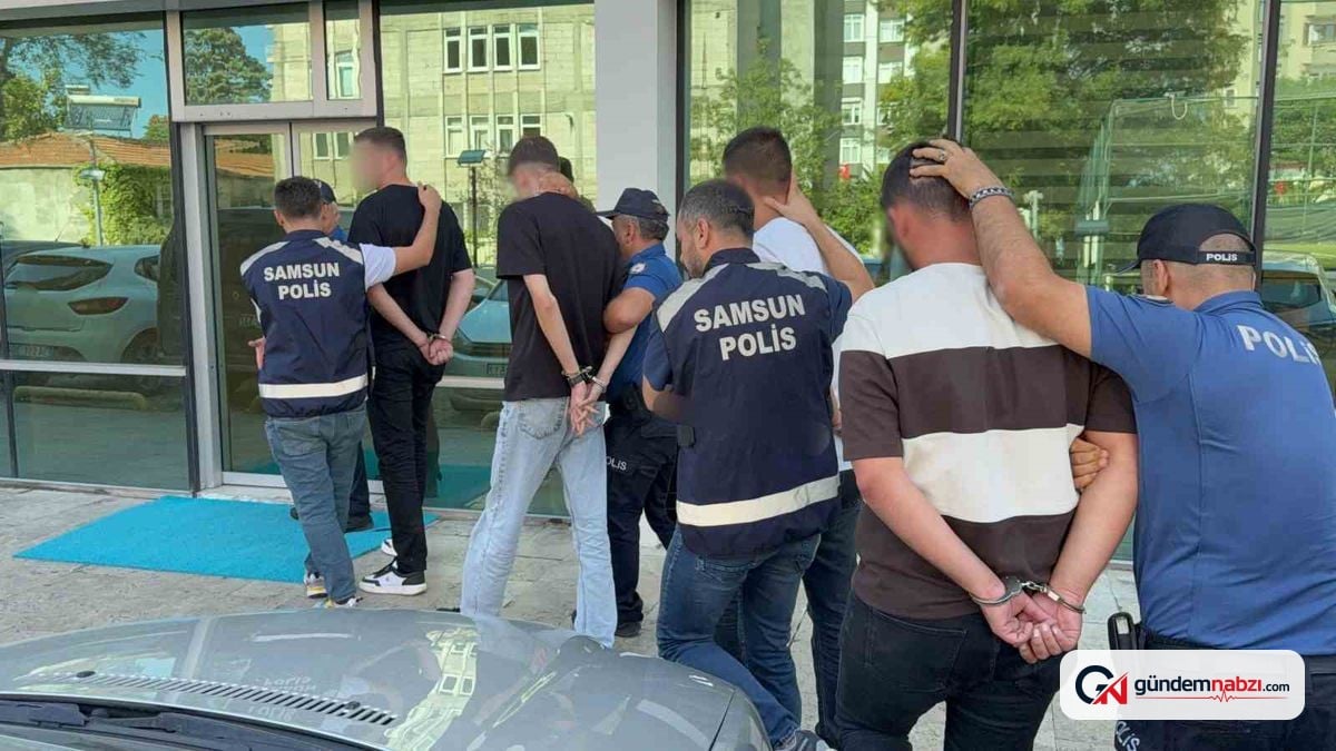 Samsun Atakum'da taksi takip ve darp olayında 4 gözaltı