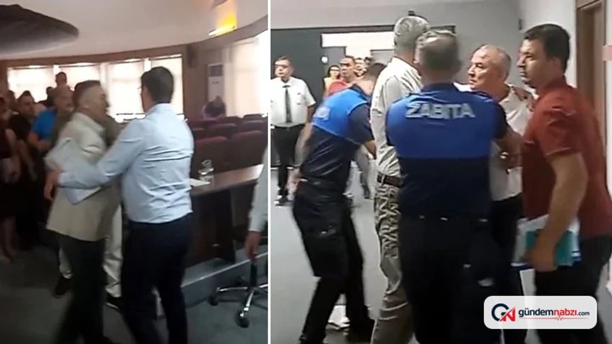 Edirne Belediye Meclisi'nde İki üye arasında kavga çıktı
