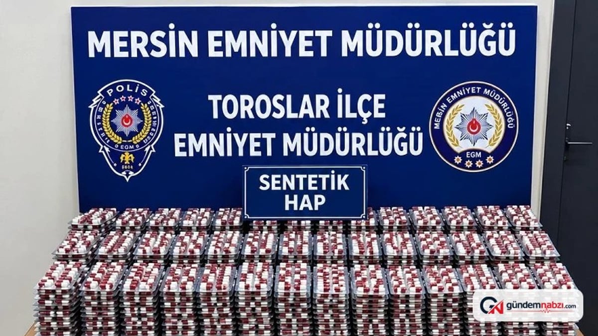 Mersin'de narkotik baskını: 11 bin 274 uyuşturucu hap ele geçirildi