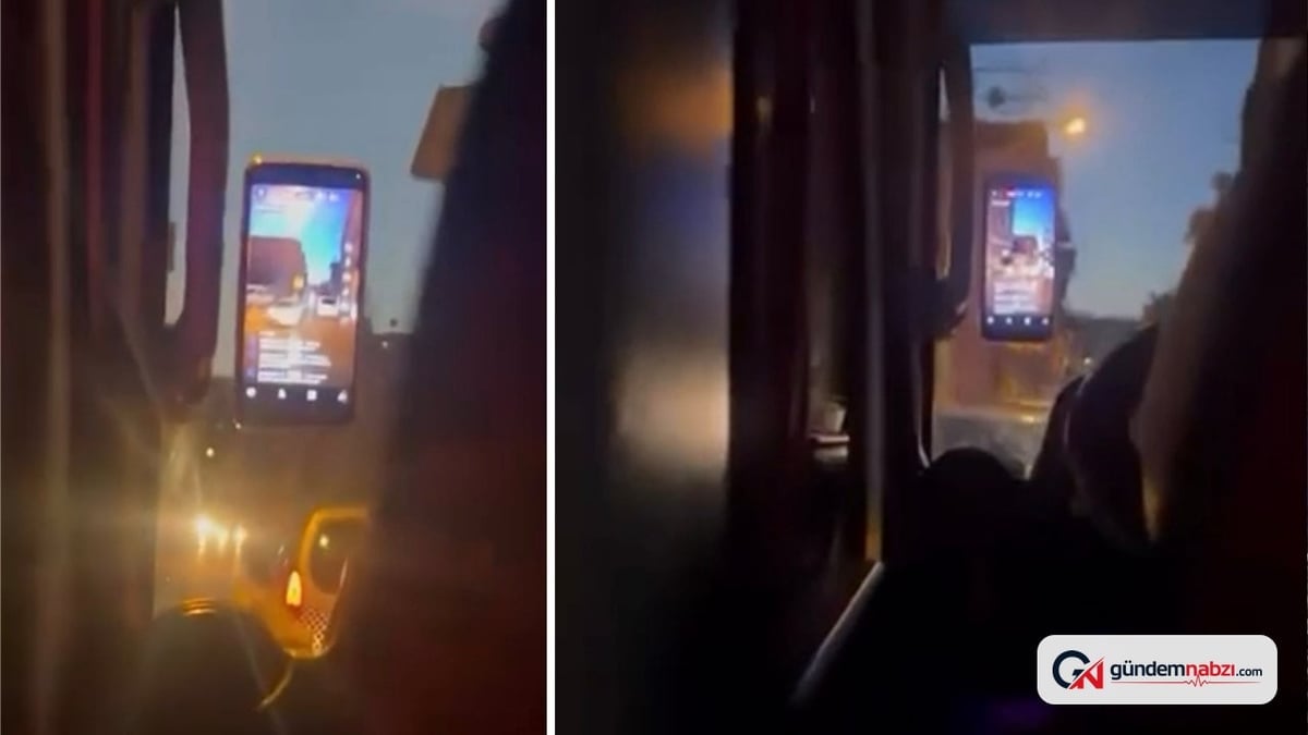 Bursa'da Otobüs şoförü canlı yayın yaptı