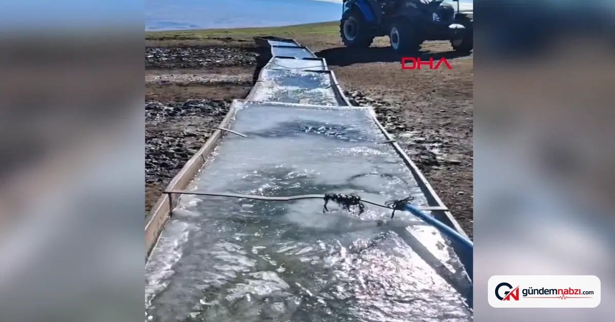 Kars'ta eylül ayında sular buz tuttu