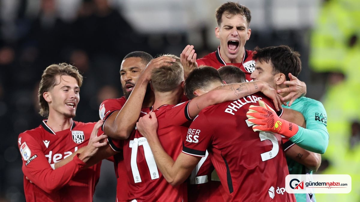 West Brom, Derby'yi 1-0 yenerek Championship'te zirveye yükseldi