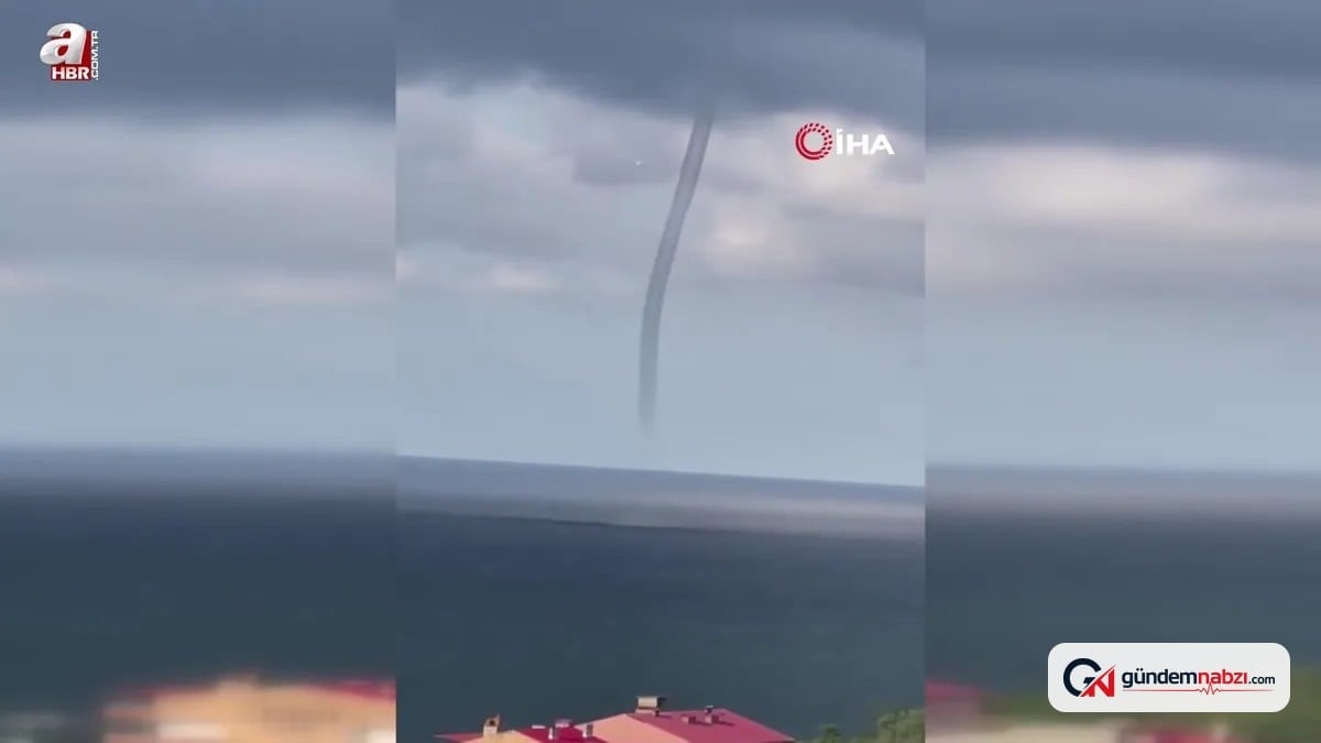 Giresun'da deniz üzerinde hortum oluştu