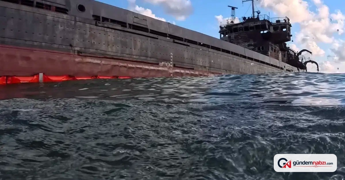 Şile'de karaya oturan Rus gemisinin içi ilk kez görüntülendi