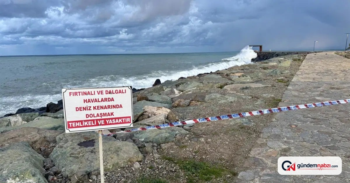 Trabzon'da olumsuz hava koşulları nedeniyle denize girmek yasaklandı