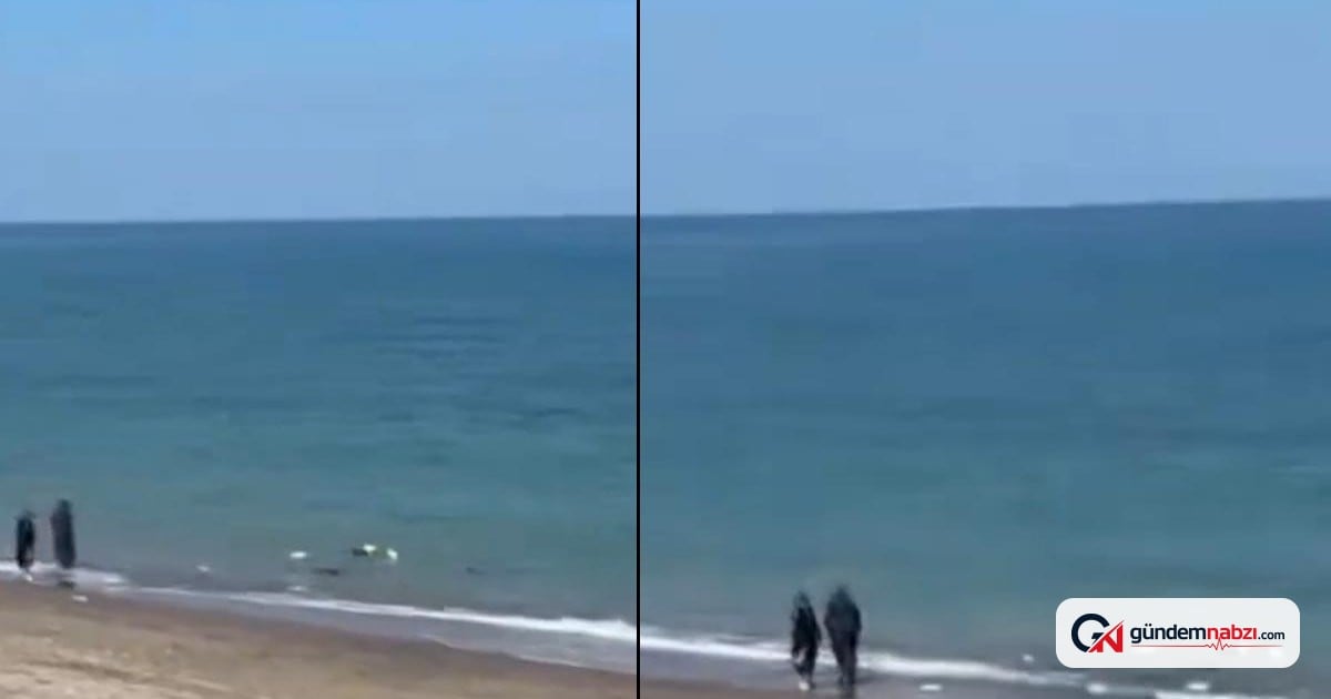 Düzce'de piknik çöplerini Karadeniz'e attılar