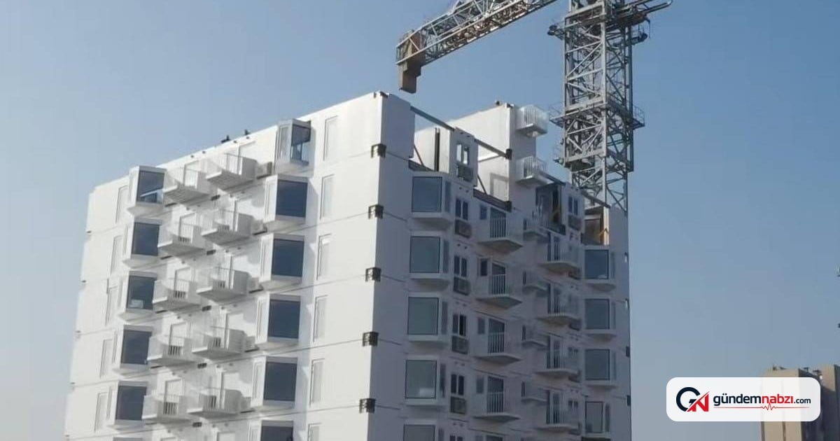 5 günde 208 daireli 26 katlı bina inşa edildi