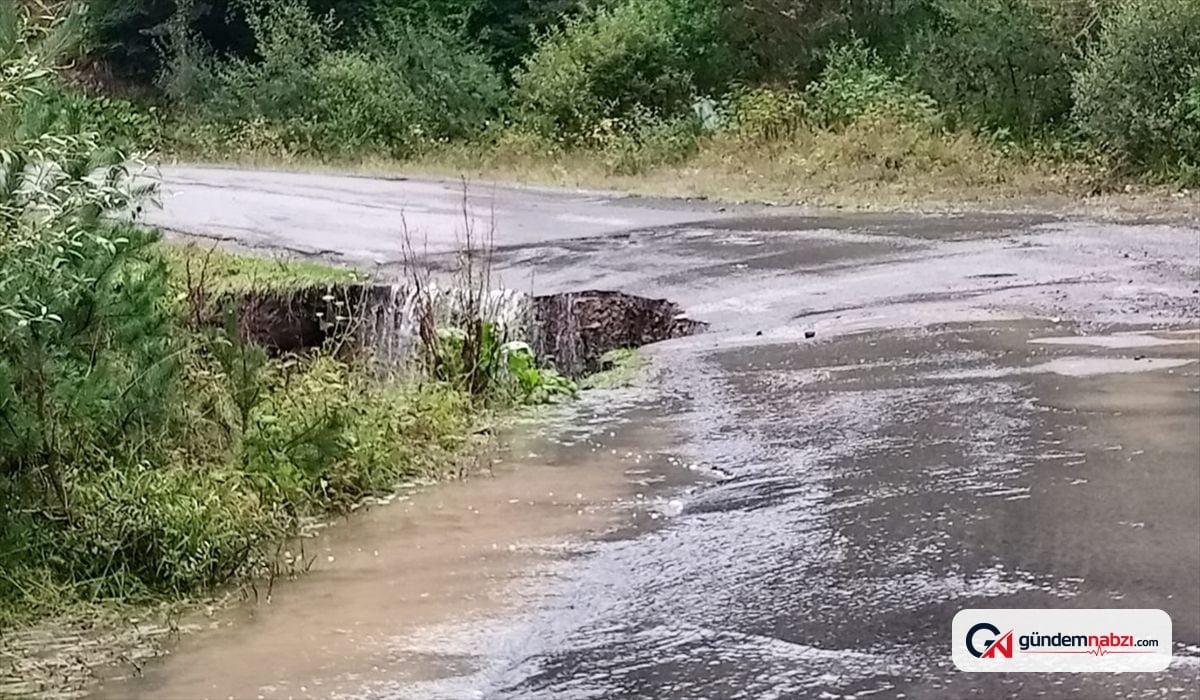 Posof'ta şiddetli sağanak ve dolu yollara hasar verdi
