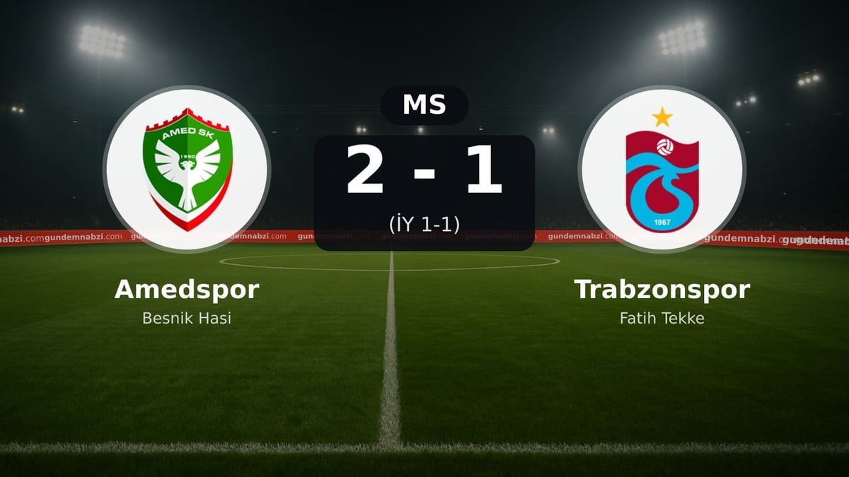 Amedspor, Trabzonspor karşısında 2-1 kazandı