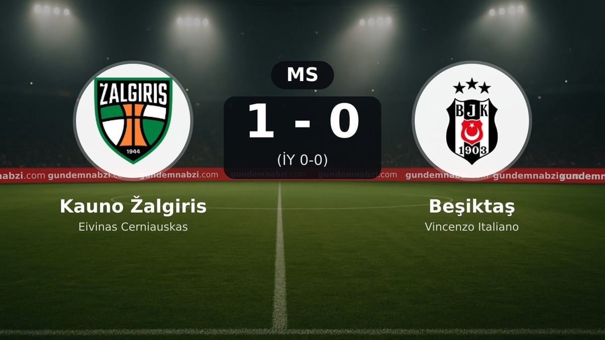 Kauno Žalgiris, Beşiktaş karşısında 1-0 kazandı