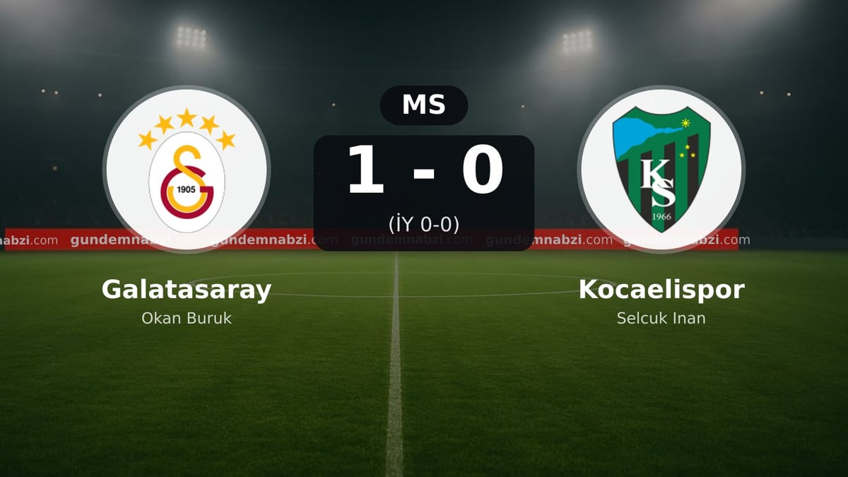Galatasaray, Kocaelispor karşısında 1-0 kazandı
