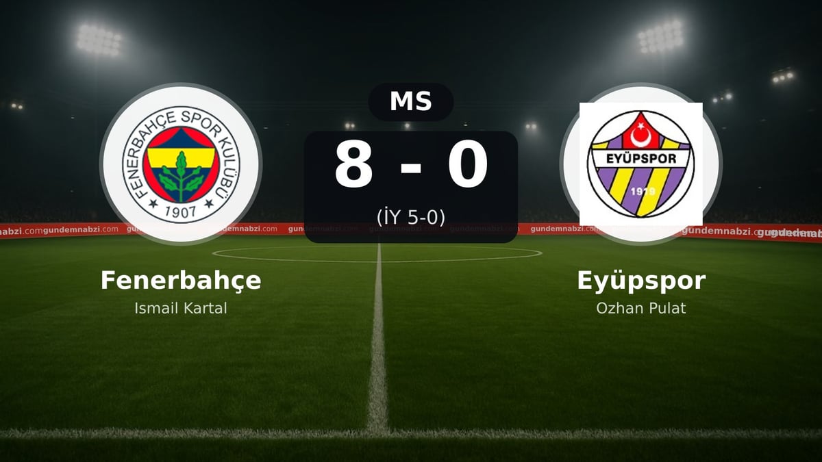 Fenerbahçe, Eyüpspor karşısında 8-0 kazandı