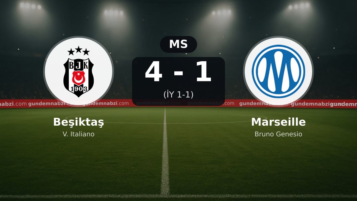 Beşiktaş, sahasında Marseille karşısında 4-1 kazandı