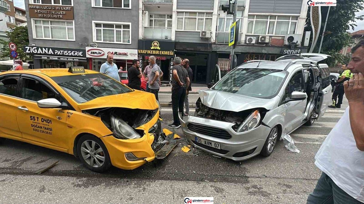 Samsun'da iki araç çarpıştı: 2 yaralı