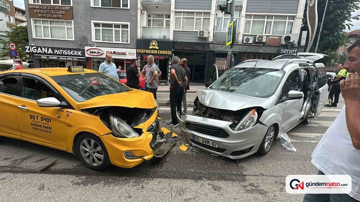 Samsun'da iki araç çarpıştı: 2 yaralı