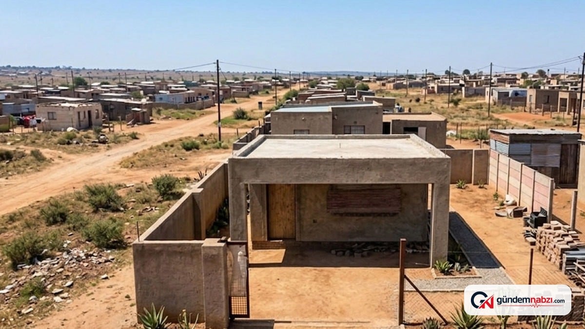 Güney Afrika'da toprak ve atıkla 3+1 ev yapıldı