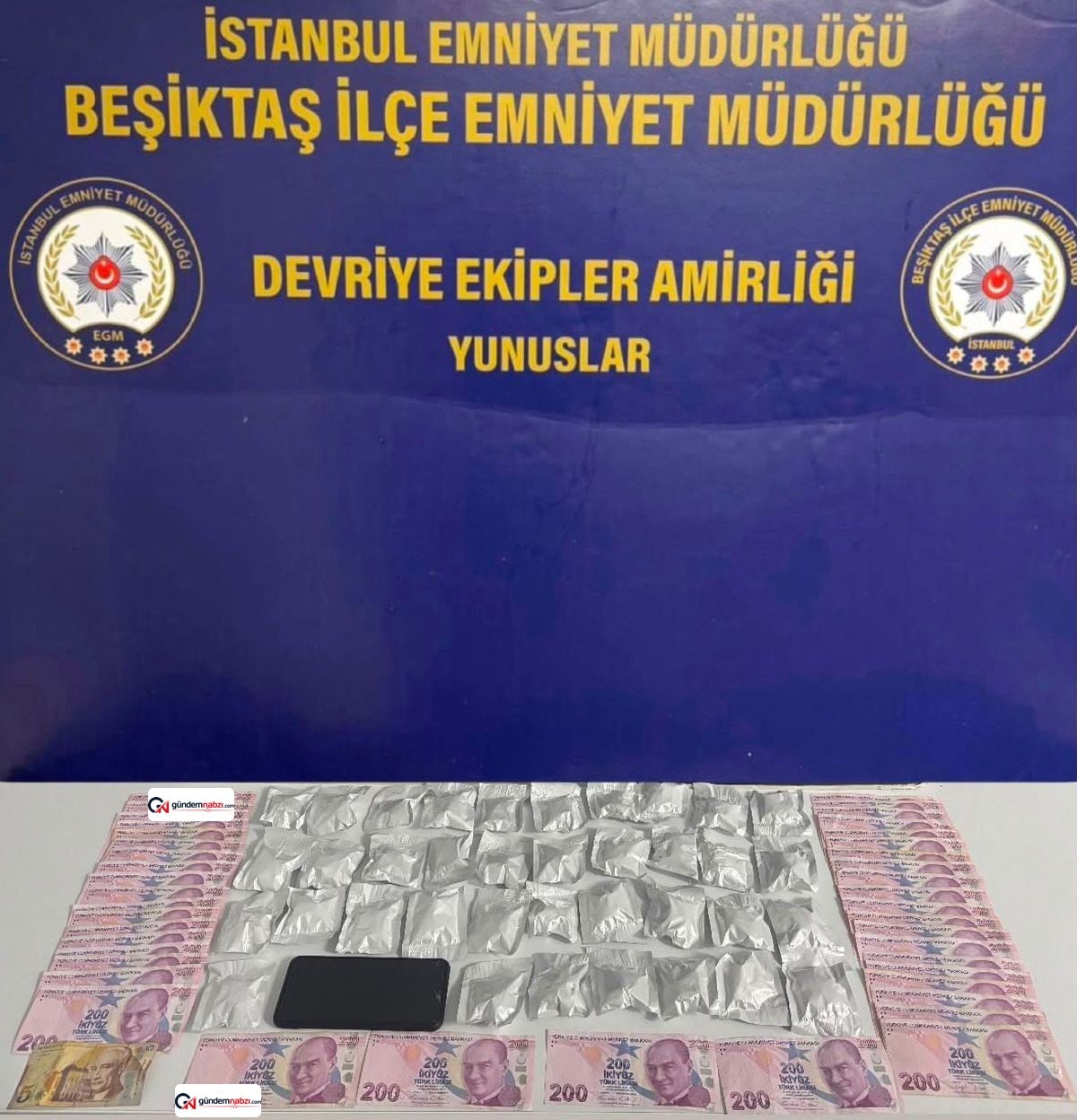 Beşiktaş'ta çamaşır makinesindeki gizli bölmeden esrar çıktı