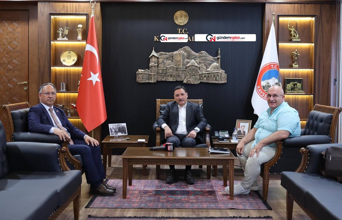Kayseri Valisi Çiçek'e medya yöneticilerinden ziyaret