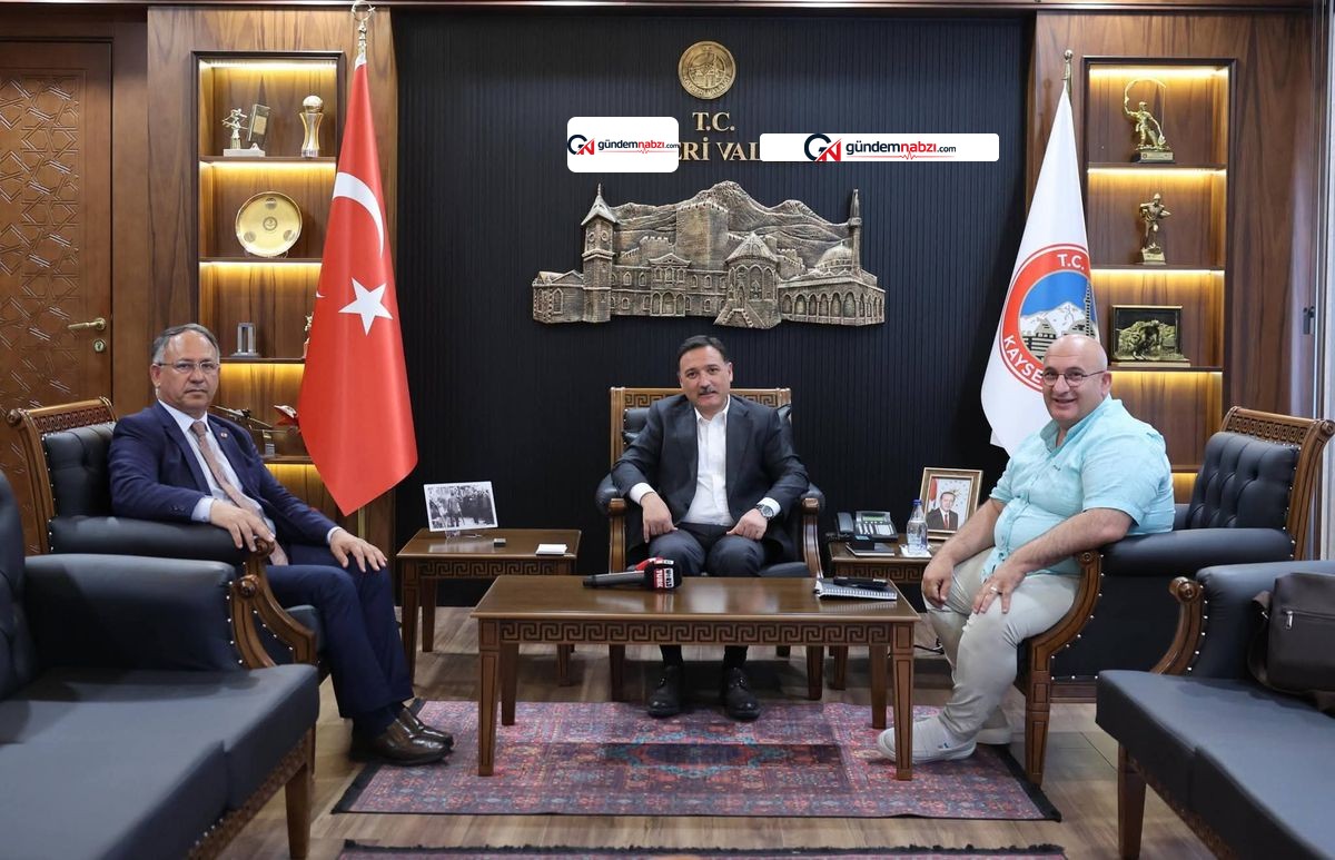 Kayseri Valisi Çiçek'e medya yöneticilerinden ziyaret