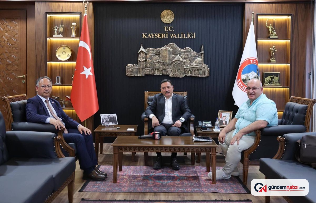 Kayseri Valisi Çiçek'e medya yöneticilerinden ziyaret