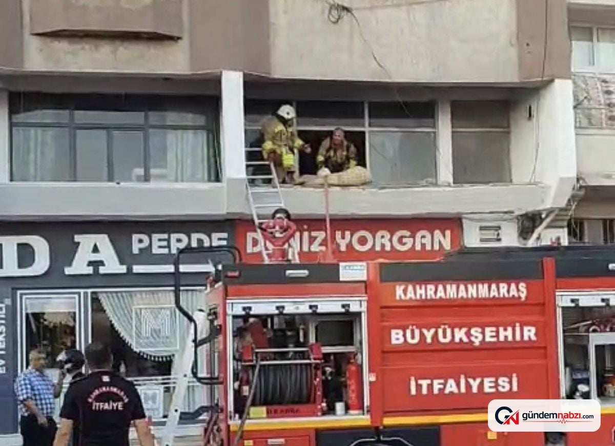 Kahramanmaraş'ta yorgancı dükkanında yangın çıktı