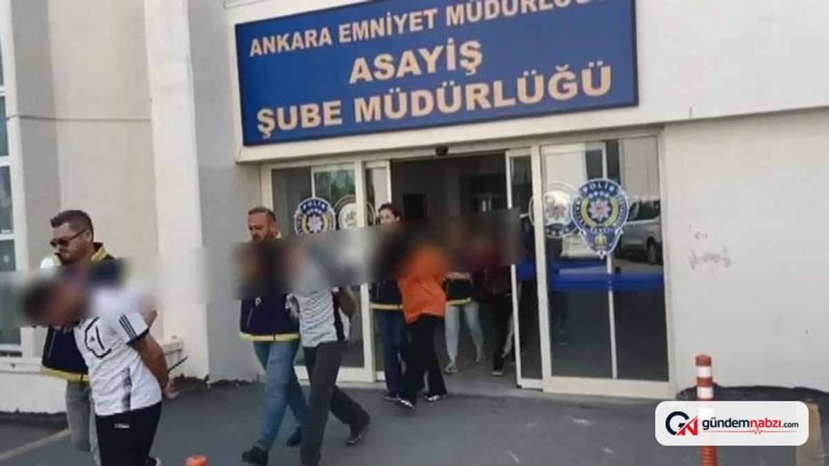 Ankara'da ilişki vaadiyle şantaj ve gasp operasyonunda 9 şüpheli yakalandı