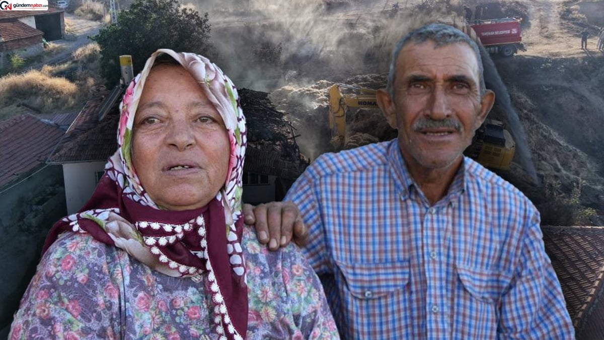 Kırıkkale'de çıkan yangında ev ve bin saman balyası yandı