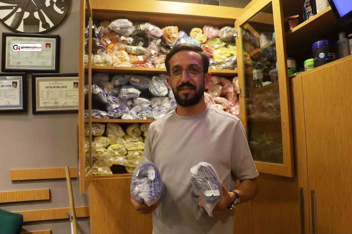 Sivas'ta erkek kuaföründen 25 yıllık kişiye özel hijyen uygulaması