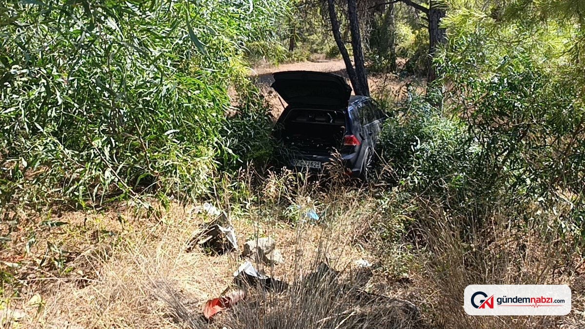 Antalya'da otomobile çarpan araç ormana girdi: 1 yaralı