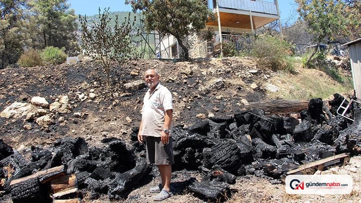 Emekli itfaiyeci kendi imkanlarıyla evini alevlerden korudu