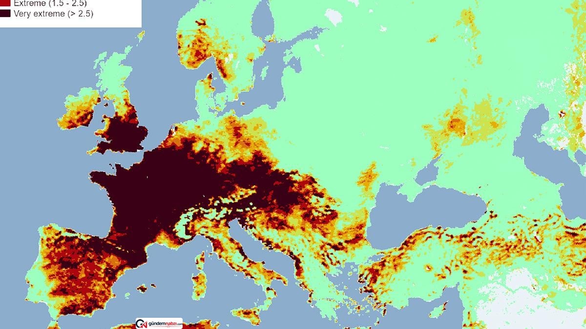 Avrupa'da orman yangını riski haritası güncellendi