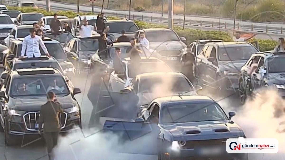 Düğün konvoyunda yol kapatan sürücülere 695 bin lira ceza