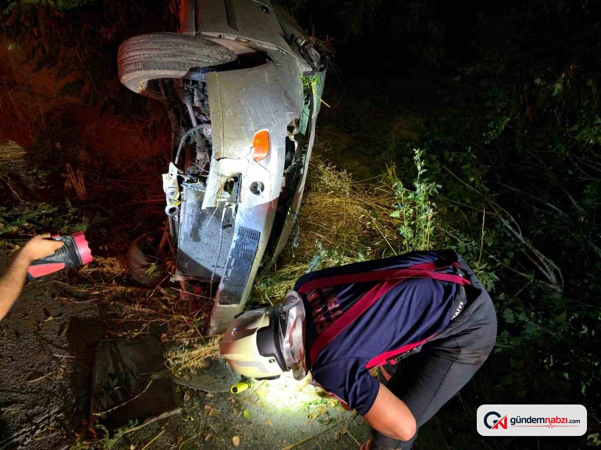 Ankara'da kanala uçan otomobilin sürücüsü yaralandı