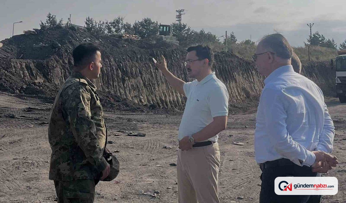 Kars Akyaka'da demiryolu yenileme çalışmaları incelendi