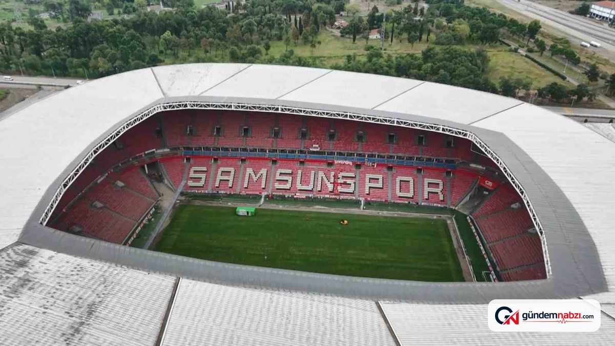 Samsun 19 Mayıs Stadyumu'nda hibrit çim mesaisi
