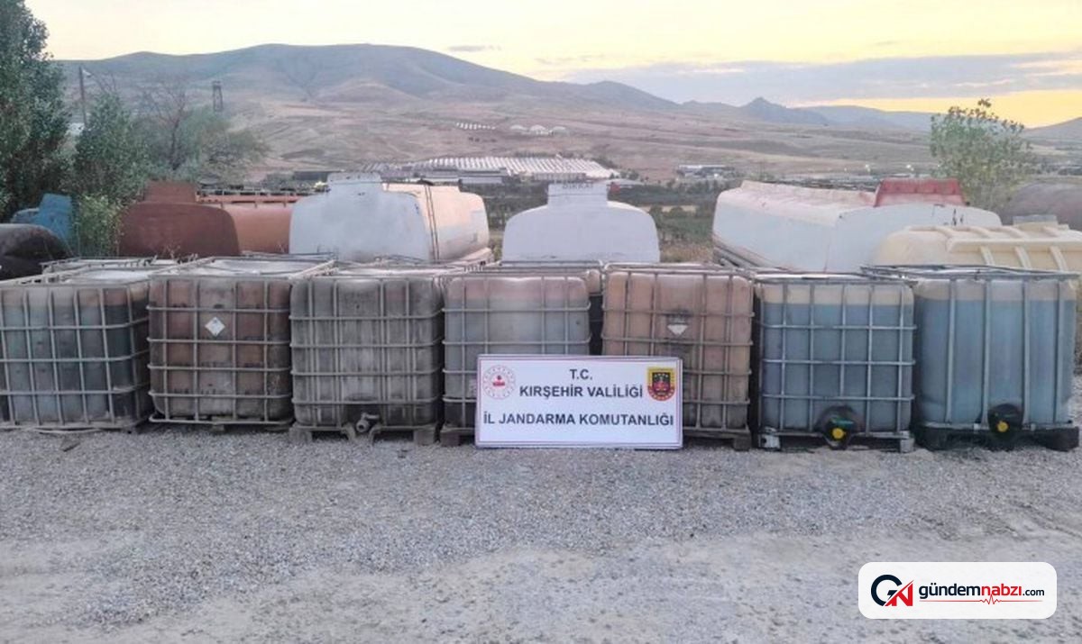 Kırşehir'de atık yağdan kaçak akaryakıt operasyonu